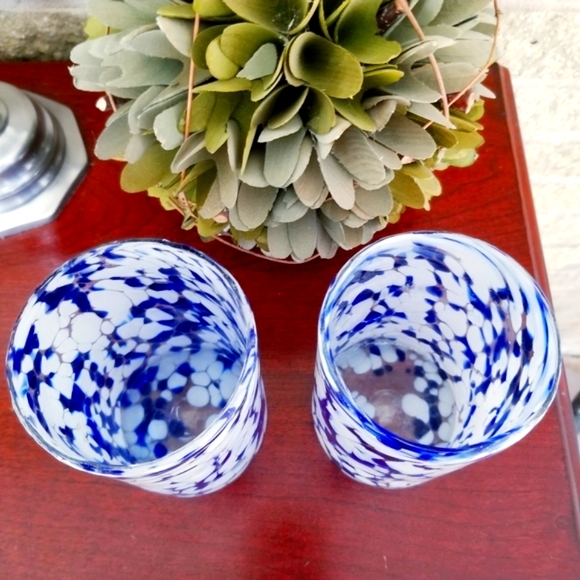 Accents Blue White Candle Holder Set 5 Inch Tall Poshmark